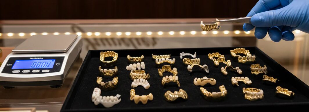 fotorealistisches-foto-einer-eleganten-juwelier-theke-in-mannheim-vordergrund-schwarze-samtschale-mit-sortiertem-zahngold-kronen-br-cken-inlays-teils-mit-keramikresten-daneben-pr-zisi.jpg